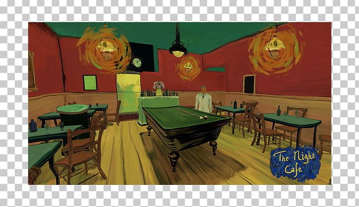 The Night Café Café Terrace At Night The Starry Night Samsung Gear VR Painting PNG, Clipart, Artist, Billiard Room, Drawing, Furniture, Games Free PNG Download