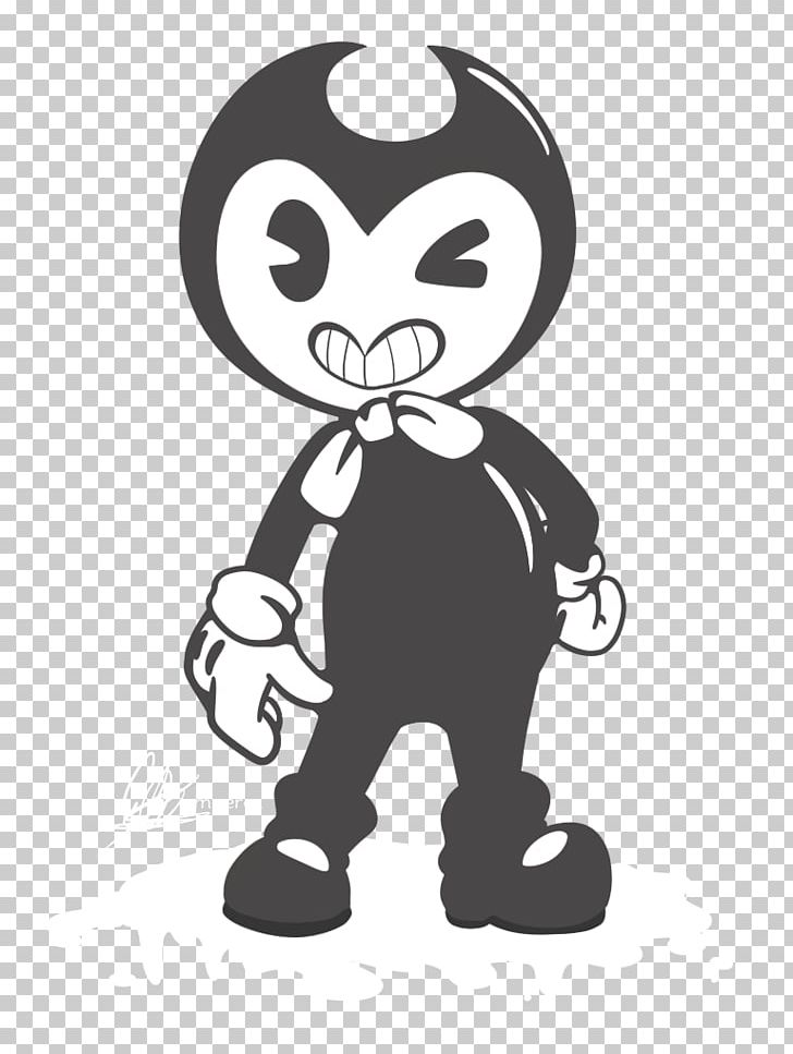 Bendy And The Ink Machine Fan Art Drawing Black PNG, Clipart, Bendy And, Bendy And The Ink, Bendy And The Ink Machine, Black, Black And White Free PNG Download