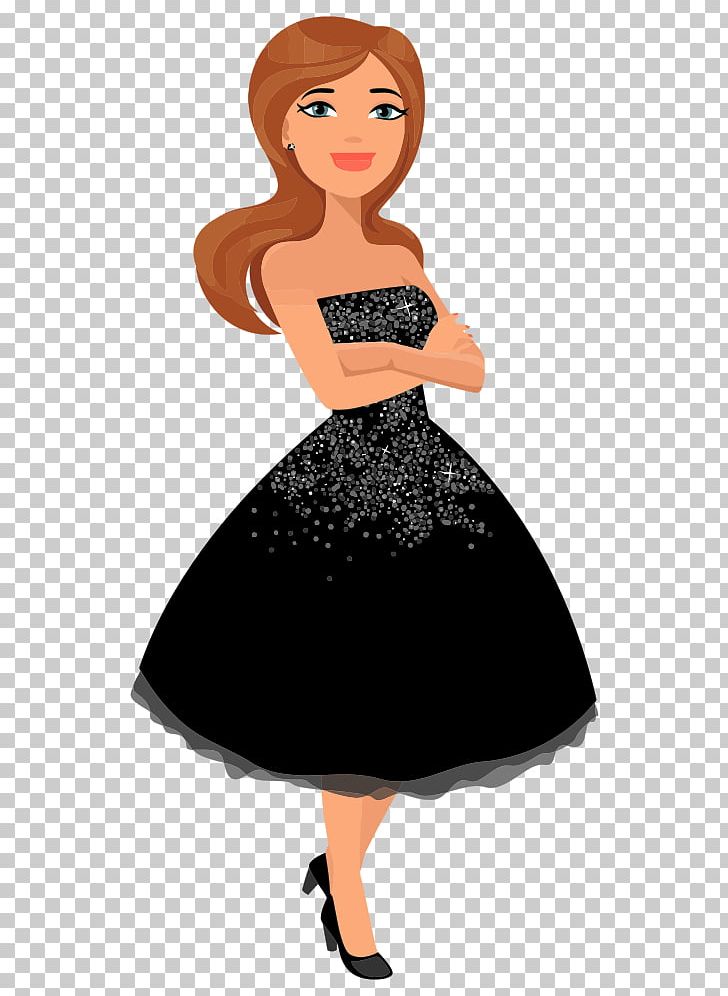 Little Black Dress Clothing Cocktail Dress Woman PNG, Clipart, Black, Black Hair, Clothing, Cocktail Dress, Drawing Free PNG Download