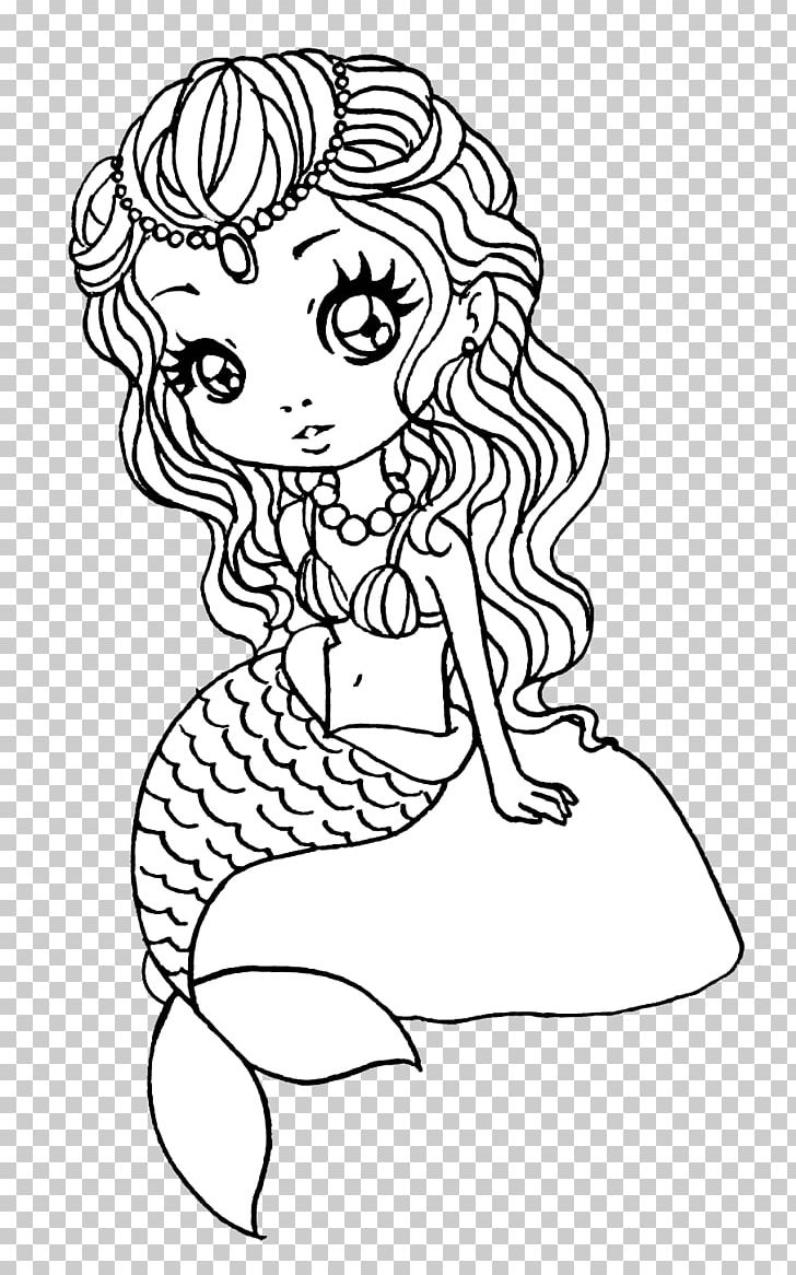 Adorable Cartoon Mermaid Coloring Page for 3YearOlds | MUSE AI
