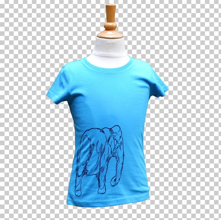 T-shirt Sleeve Neck Turquoise PNG, Clipart, Active Shirt, Aqua, Blue, Clothing, Electric Blue Free PNG Download