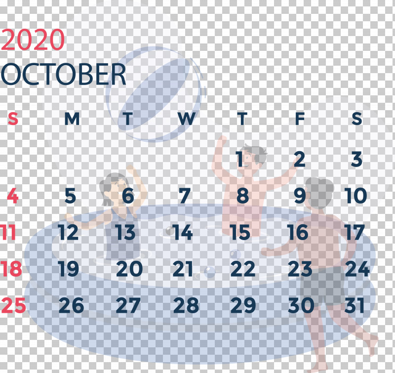 October 2020 Calendar October 2020 Printable Calendar PNG, Clipart, Area, Calendar System, Line, Meter, October 2020 Calendar Free PNG Download