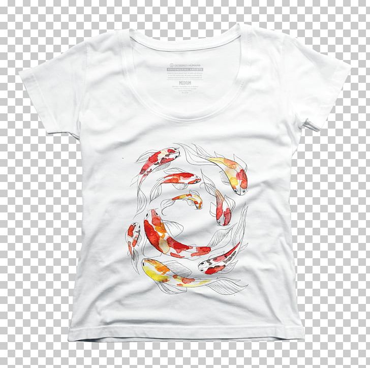 Printed T-shirt Polo Shirt Sleeve PNG, Clipart, Active Shirt, Clothing, Design By Humans, Koi, Koi Fish Free PNG Download