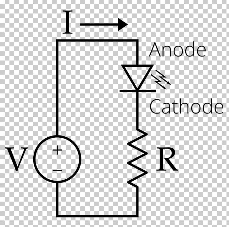 LED Circuit Circuit Diagram Wiring Diagram Light-emitting Diode Electrical Wires & Cable PNG, Clipart, Angle, Area, Black, Black And White, Block Diagram Free PNG Download