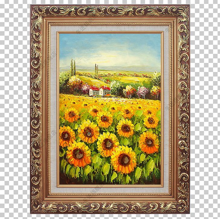 Oil Painting Common Sunflower Landscape Painting PNG, Clipart, Bedroom, Creative Arts, Daisy Family, Decorative, Decorative Arts Free PNG Download