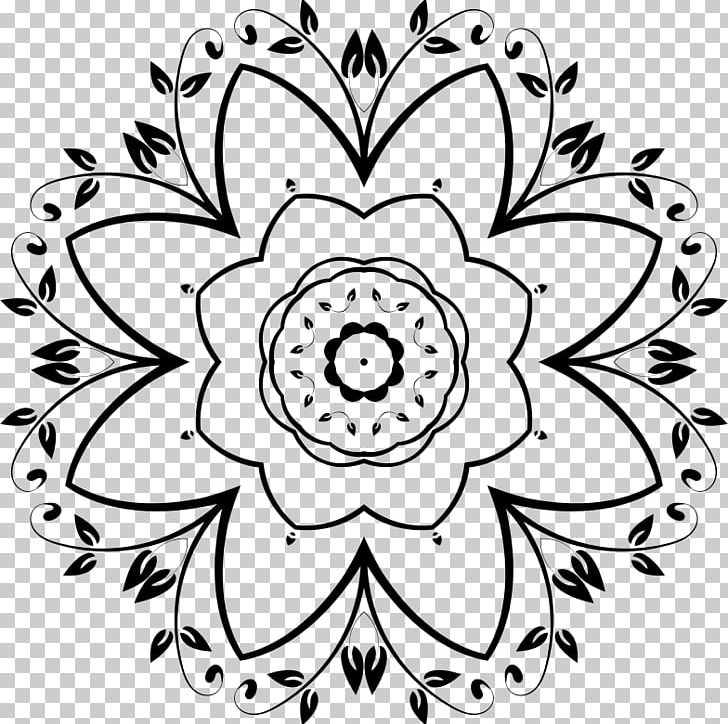 Floral Design Flower Petal PNG, Clipart, Artwork, Black, Black And White, Blume, Circle Free PNG Download