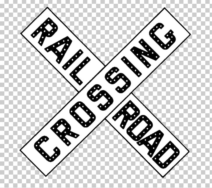 Rail Transport Train Crossbuck Level Crossing Signage PNG, Clipart, Angle, Area, Black, Black And White, Brand Free PNG Download