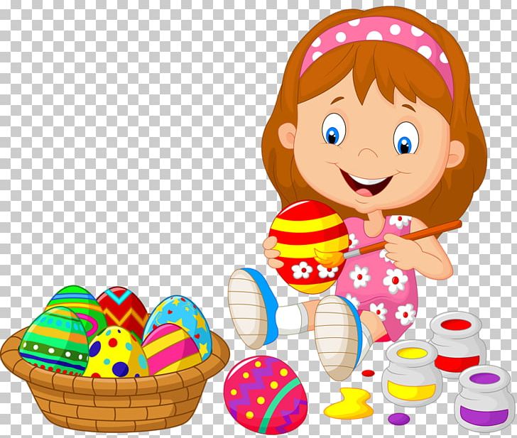 Easter Egg Egg Decorating Illustration PNG, Clipart, Anime Girl, Art, Baby Girl, Cartoon, Cuisine Free PNG Download