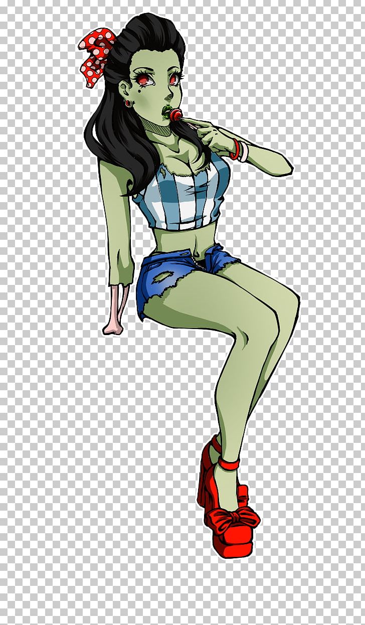 Pin-up Girl Zombie Art PNG, Clipart, Art, Cartoon, Costume Design, Drawing, Fantasy Free PNG Download