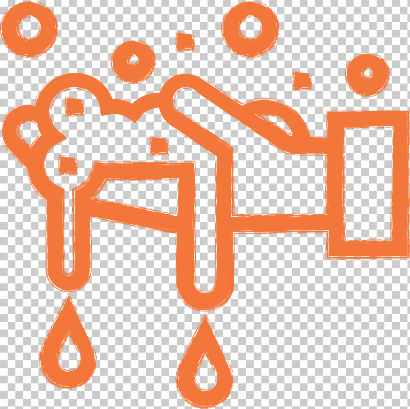 Hand Cleaning Hand Washing PNG, Clipart, Hand Cleaning, Hand Washing, Line, Orange, Symbol Free PNG Download