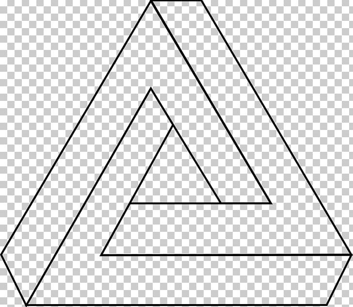 Penrose Triangle Geometry PNG, Clipart, Angle, Area, Art, Black, Black And White Free PNG Download