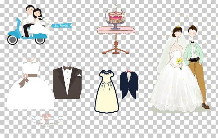 Wedding Invitation Bridegroom Marriage Illustration PNG, Clipart, Bride, Bride Groom Direct, Cartoon, Decorative, Dress Free PNG Download