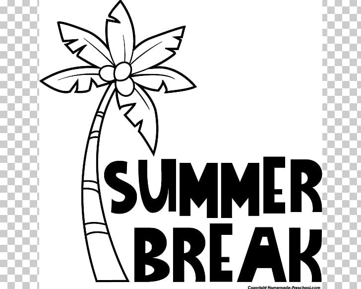 Summer Vacation Black And White PNG, Clipart, Area, Artwork, Blog, Brand, Cliparts School Break Free PNG Download