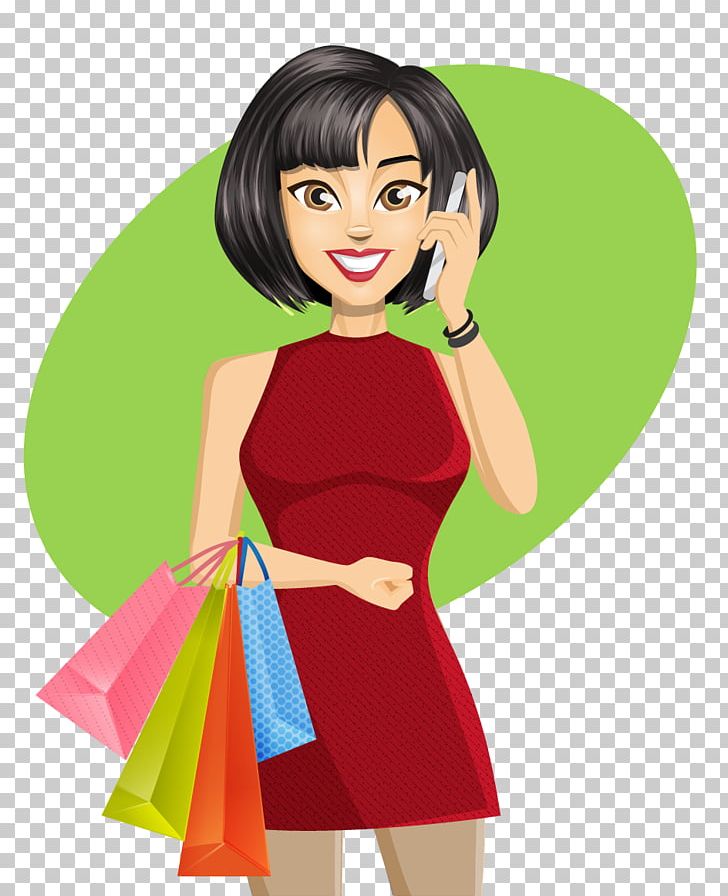 Shopping Cartoon Woman PNG, Clipart, Animation, Arm, Art, Beauty, Black Hair Free PNG Download