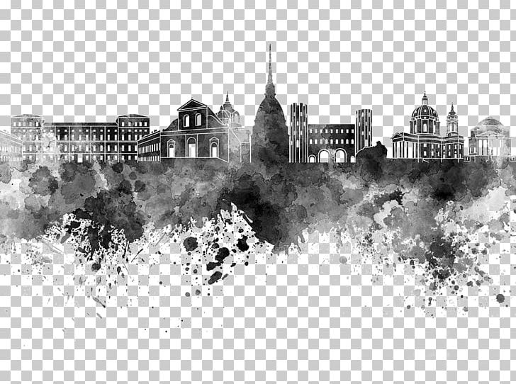 Mole Antonelliana Watercolor Painting Illustration Skyline Photography PNG, Clipart, Art, Black And White, Building, Castle, City Free PNG Download