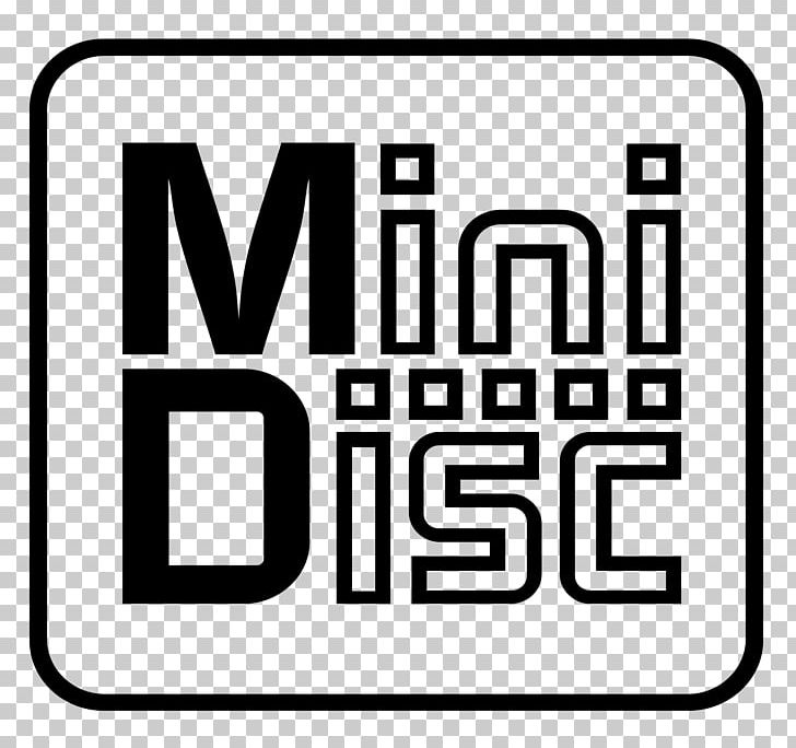 MiniDisc Compact Disc Logo PNG, Clipart, Area, Black, Black And White, Brand, Compact Disc Free PNG Download
