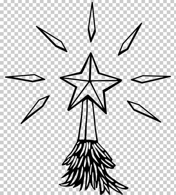 Star Of Bethlehem Christmas Tree Coloring Book PNG, Clipart, Angle, Artwork, Black, Black And White, Child Free PNG Download