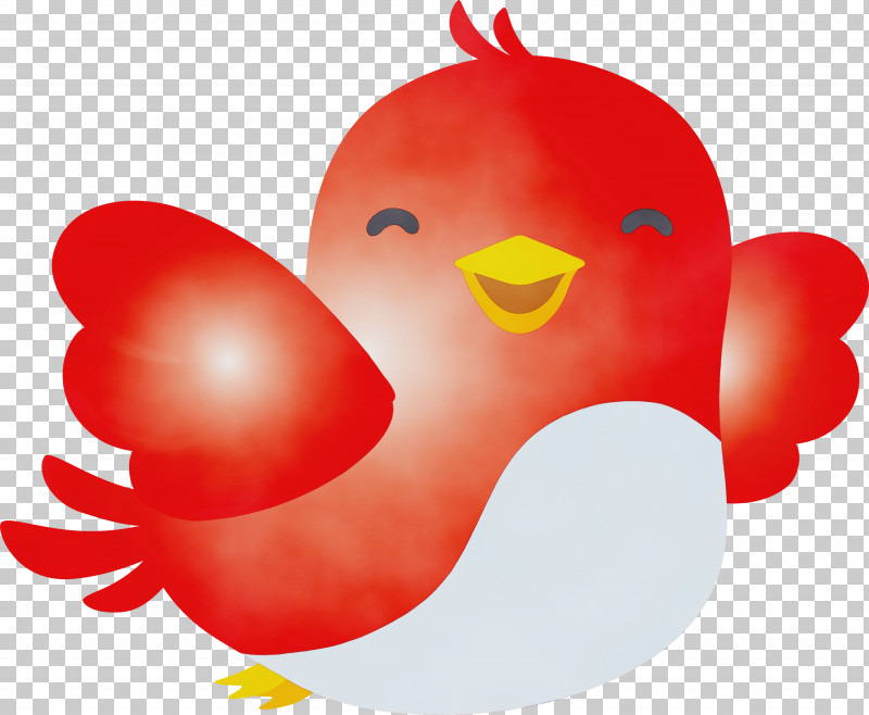 Red Bird Chicken Rubber Ducky Rooster PNG, Clipart, Bath Toy, Beak, Bird, Chicken, Paint Free PNG Download