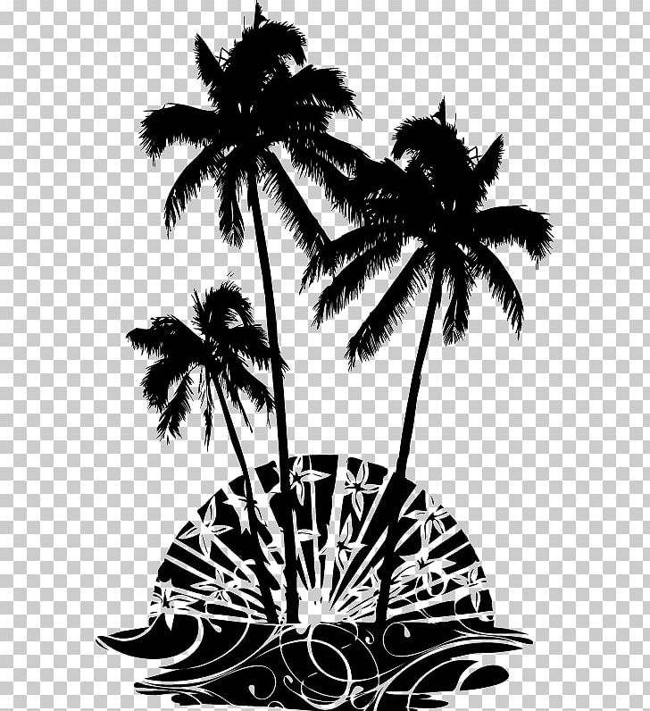 Asian Palmyra Palm Arecaceae Wall Decal Tree Coconut PNG, Clipart, Arecaceae, Arecales, Asian Palmyra Palm, Black And White, Borassus Free PNG Download