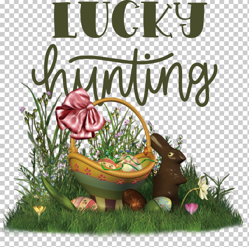 Lucky Hunting Happy Easter Easter Day PNG, Clipart, Easter Day, Flower, Flowerpot, Happy Easter, Hay Flowerpot With Saucer Free PNG Download