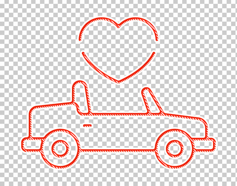 wedding car clipart black and white hearts