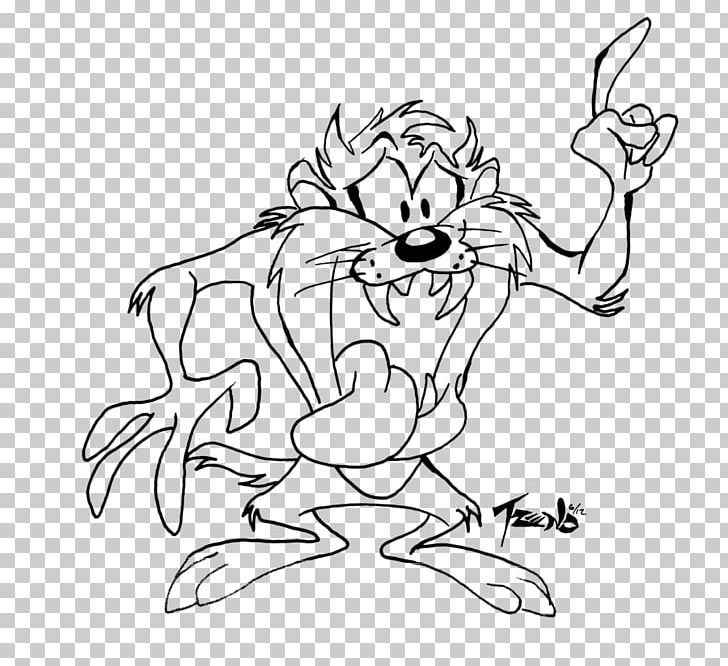 Tasmanian Devil Drawing Line Art Cartoon Daffy Duck PNG, Clipart, Artwork, Black, Black And White, Carnivoran, Cartoon Free PNG Download