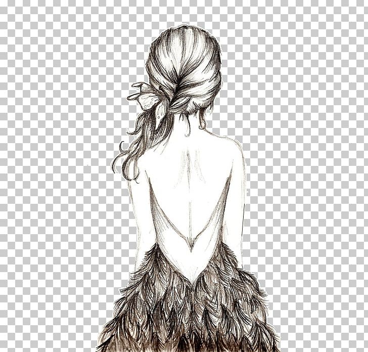 The Dress Drawing Art Sketch PNG, Clipart, Art, Art Museum, Artwork, Back, Black And White Free PNG Download