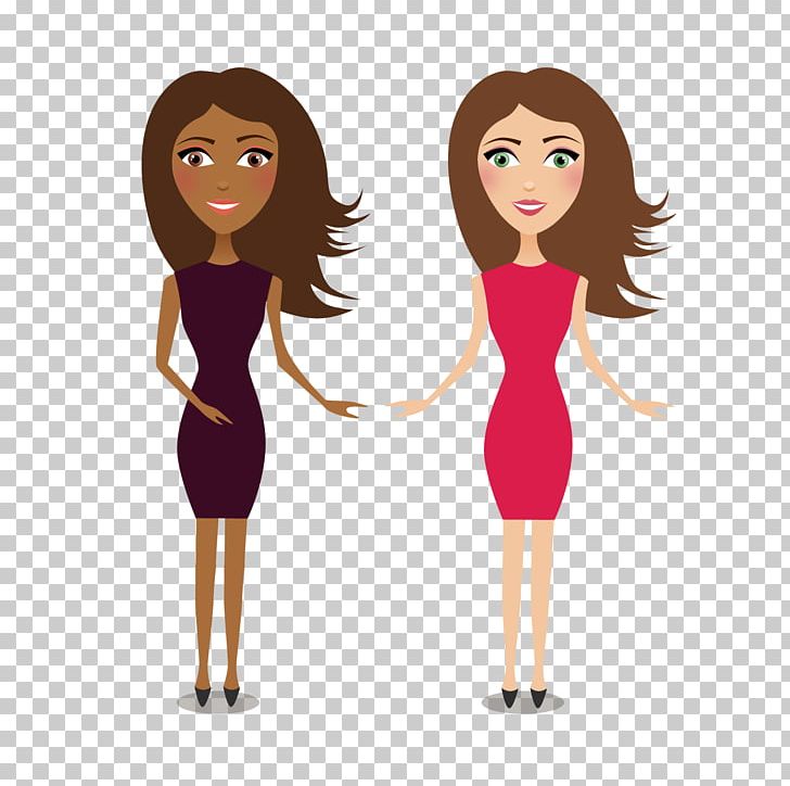 Cartoon Female PNG, Clipart, Arm, Beauty, Brown Hair, Cartoon, Character Free PNG Download