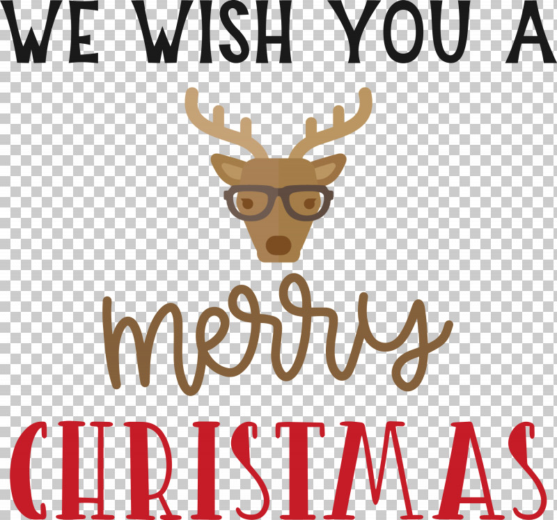 Merry Christmas Wish You A Merry Christmas PNG, Clipart, Antler, Biology, Deer, Logo, M Free PNG Download