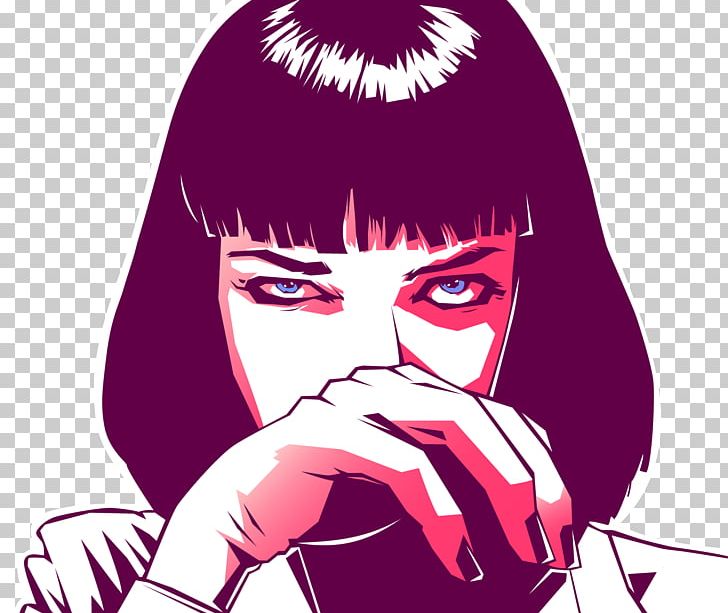 Mia Wallace Pop Art Drawing Poster PNG, Clipart, Art, Artist, Beats, Black Hair, Brown Hair Free PNG Download