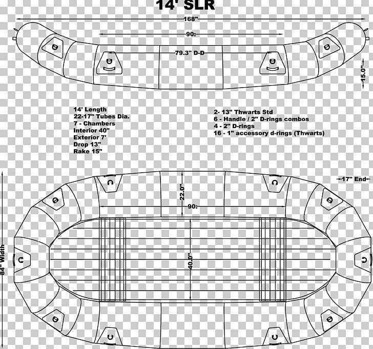 Technical Drawing Raft Boat Circle PNG, Clipart, Angle, Area, Artwork, Black And White, Boat Free PNG Download