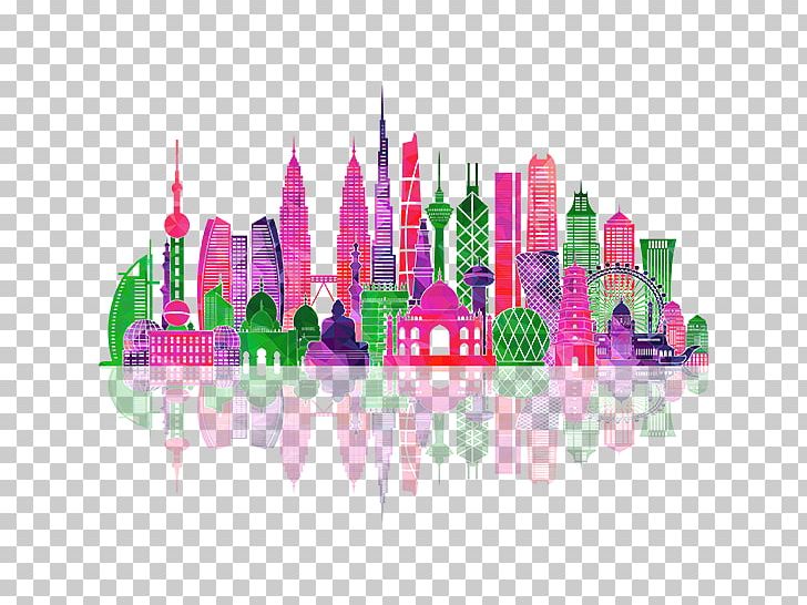 Asia Skyline Silhouette Illustration PNG, Clipart, Asia, City, Cityscape, City Silhouette, Colorful Background Free PNG Download
