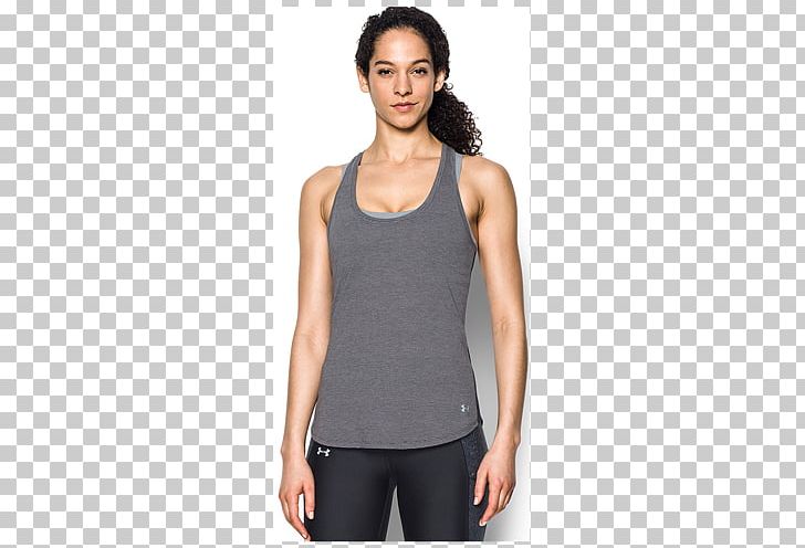 T-shirt Under Armour Women's Threadborne Streaker Mesh Run Tank Women's Under Armour Threadborne Mesh Tank Gray XS Polyester Nike PNG, Clipart,  Free PNG Download