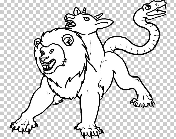 Legendary Creature Ausmalbild Chimera Dragon Monster PNG, Clipart, Animal Figure, Art, Artwork, Ausmalbild, Big Cats Free PNG Download