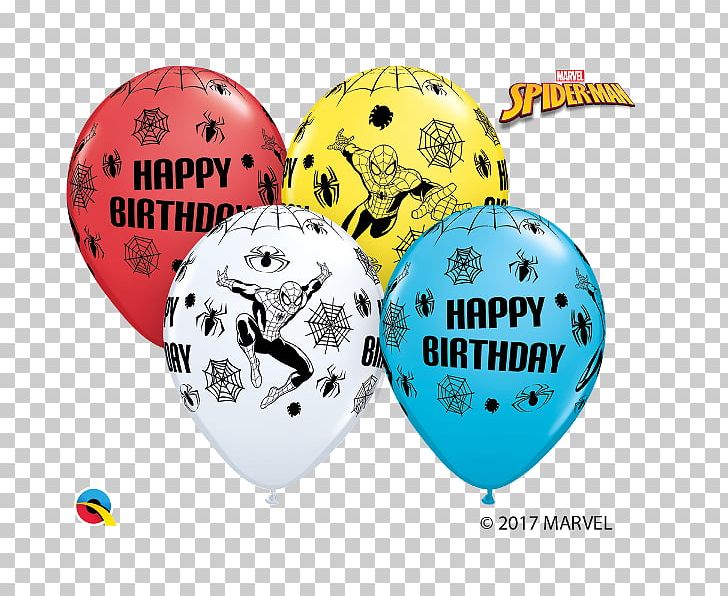 Toy Balloon Spider-Man Birthday Latex PNG, Clipart, Balloon, Birthday, Latex, Marvel Comics, Natural Rubber Free PNG Download