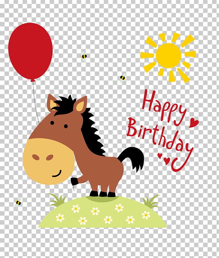 Horse Birthday Greeting Card Wedding Invitation PNG, Clipart, Balloon, Birthday Card, Birthday Invitation, Cartoon, Cartoon Pony Free PNG Download