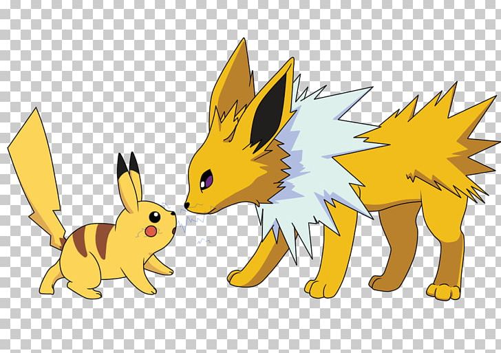 Pikachu Red Fox Jolteon Pokémon Eevee PNG, Clipart, Anime, Art, Carnivoran, Cartoon, Character Free PNG Download