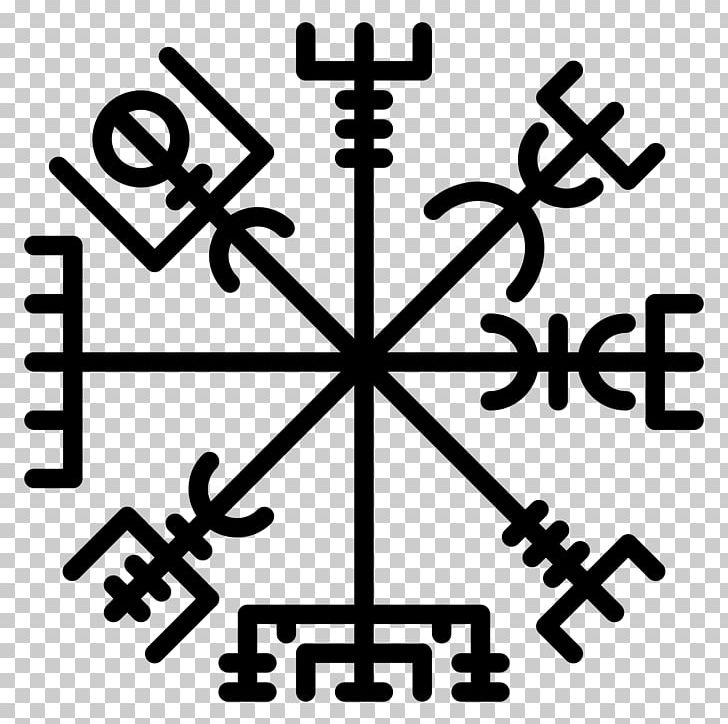 Ornament Runes Vegvísir Art Icelandic Magical Staves PNG, Clipart, Angle, Art, Black And White, Celtic Knot, Decal Free PNG Download