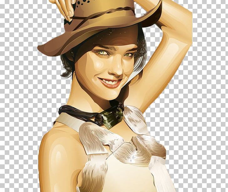 Portrait Digital Illustration Work Of Art Illustration PNG, Clipart, Adobe Illustrator, Business Woman, Cartoon, Cowboy Hat, Headgear Free PNG Download