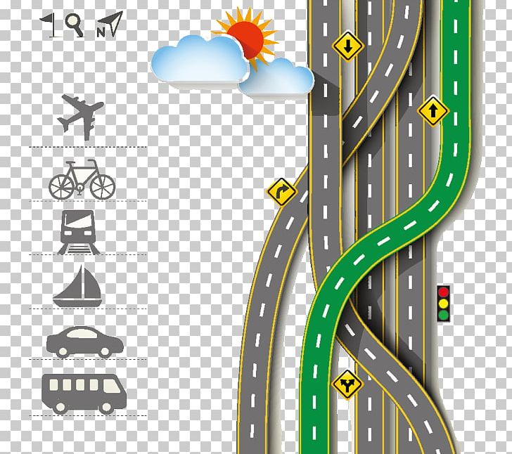 Cartoon Road Illustration PNG, Clipart, Adobe Illustrator, Aircraft, Angle, Asphalt Road, Baiyun Free PNG Download