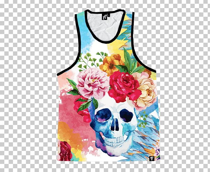 Watercolor Painting Skull Art PNG, Clipart, Active Tank, Art, Bone, Clothing, Color Free PNG Download