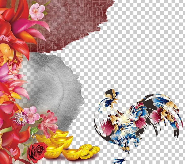 China Chinese New Year Poster Chinese Zodiac Lunar New Year PNG, Clipart, Animals, Chicken, China, Chinese Zodiac, Flower Free PNG Download
