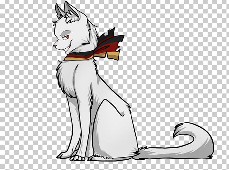 Cat Dog Drawing Nine-tailed Fox Prussia PNG, Clipart, Animals, Artwork, Black And White, Canidae, Carnivoran Free PNG Download