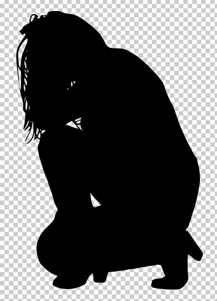 Silhouette Woman PNG, Clipart, Animals, Art, Black, Black And White, Cartoon Free PNG Download