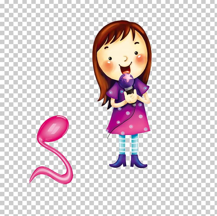 Singing Girl PNG, Clipart, Anime Girl, Art, Baby Girl, Cartoon, Child Free PNG Download