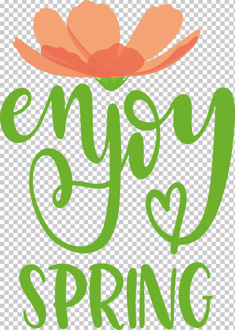 Enjoy Spring Spring PNG, Clipart, Flower, Green, Happiness, Leaf, Line Free PNG Download