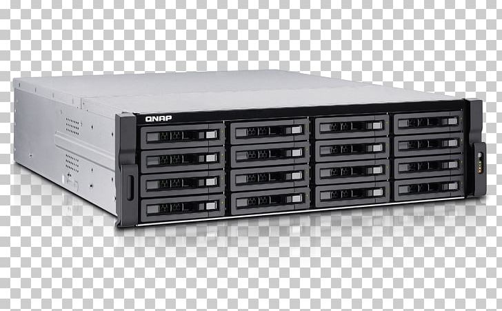 Network Storage Systems Serial Attached SCSI QNAP TVS-EC1680U-SAS-RP 16-Bay Diskless NAS Server PNG, Clipart,  Free PNG Download