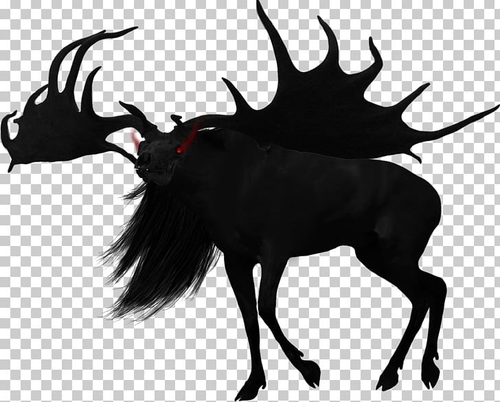 Reindeer Moose Irish Elk The Endless Forest PNG, Clipart, Animal, Antler, Art, Black And White, Blacktailed Deer Free PNG Download