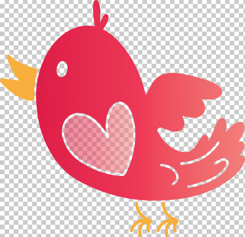 Pink Heart Love Wing PNG, Clipart, Cartoon Bird, Cute Bird, Heart, Love, Pink Free PNG Download