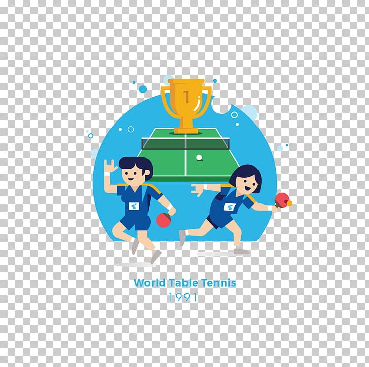 Table Tennis Sport PNG, Clipart, Blue, Cartoon, Computer Wallpaper, Electricity, Elements Free PNG Download
